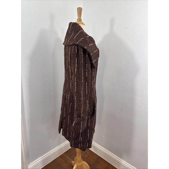 Anya Ponorovskaya Trench‎ Coat Womens 8 Wool Tweed Jacket - Picture 4 of 11